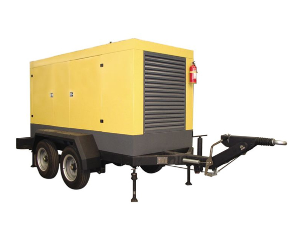 Tyst trailer generator set